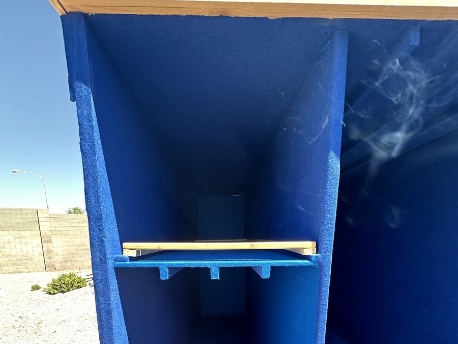 Foam-lined crate interior detail
