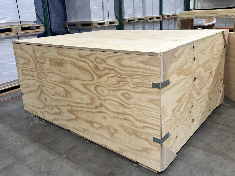 Large custom plywood crate