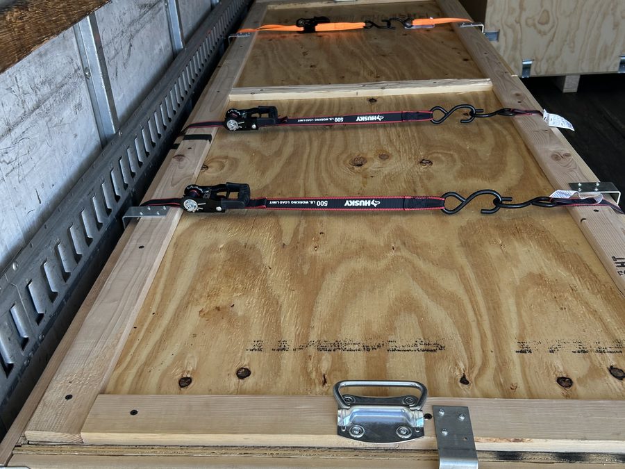 Stamped Custom Crates of Nevada crate ready to ship
